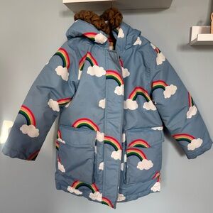 Boden Cosy Waterproof Winter Coat Rainbow Built for Super Cold Days